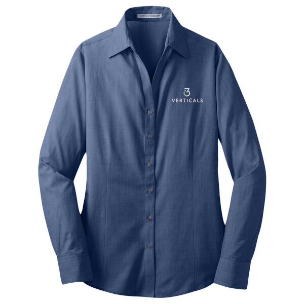 i3Verticals Embroidered - Ladies Crosshatch Easy Care Shirt Thumbnail