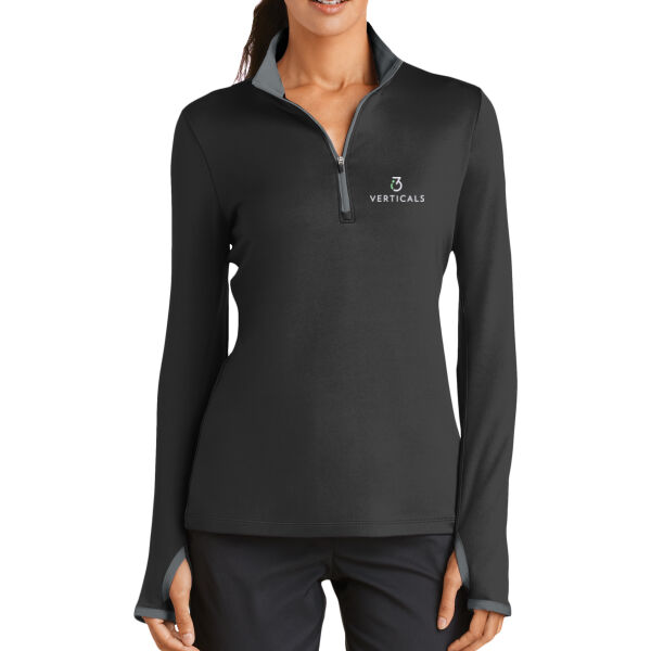 i3Verticals Embroidered - Ladies Dri FIT Stretch 1/2 Zip Cover Up Thumbnail