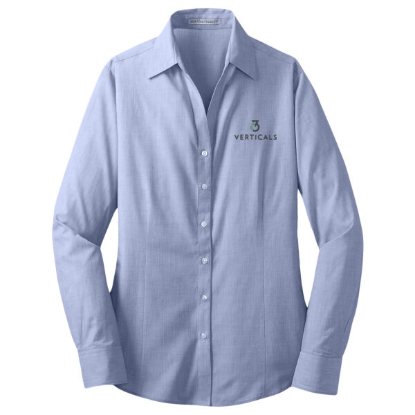 i3Verticals Embroidered - Ladies Crosshatch Easy Care Shirt Thumbnail