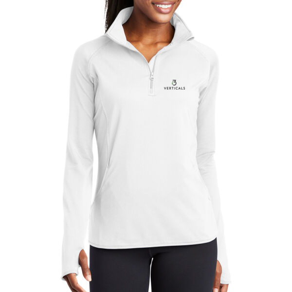 i3Verticals Embroidered - Ladies Sport Wick ® Stretch 1/4 Zip Pullover Thumbnail