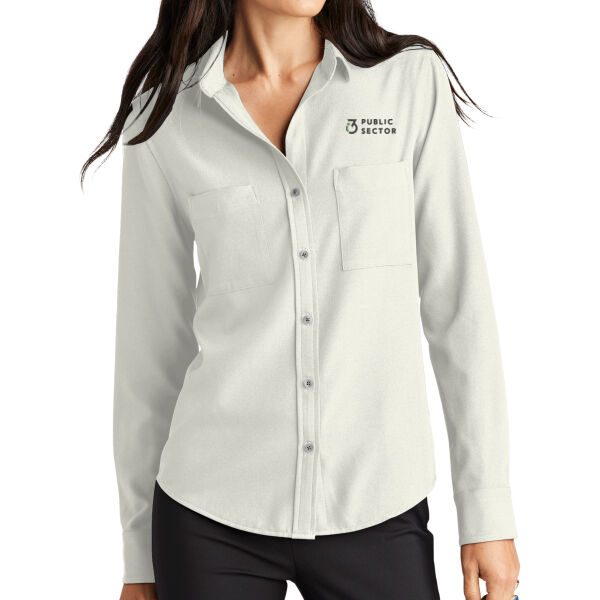 i3 Verticals Public Sector Embroidered - Women's Stretch Crepe Long Sleeve Camp Thumbnail