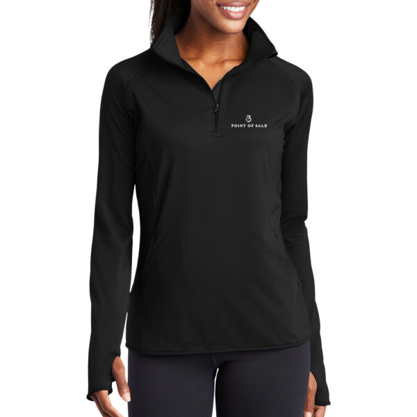 i3 Verticals POS Embroidered - Ladies Sport Wick ® Stretch 1/4 Zip Pullover Thumbnail