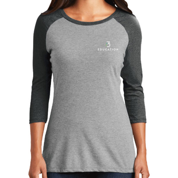 i3 Verticals Education Printed - Women's Perfect Tri ® 3/4 Sleeve Raglan Thumbnail