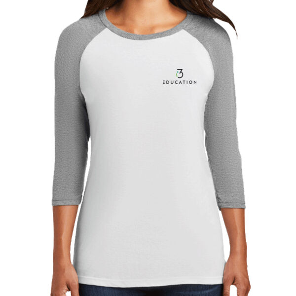 i3 Verticals Education Printed - Women's Perfect Tri ® 3/4 Sleeve Raglan Thumbnail