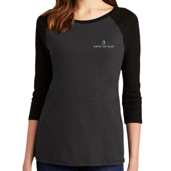 i3 Verticals POS Printed - Women's Perfect Tri ® 3/4 Sleeve Raglan Thumbnail